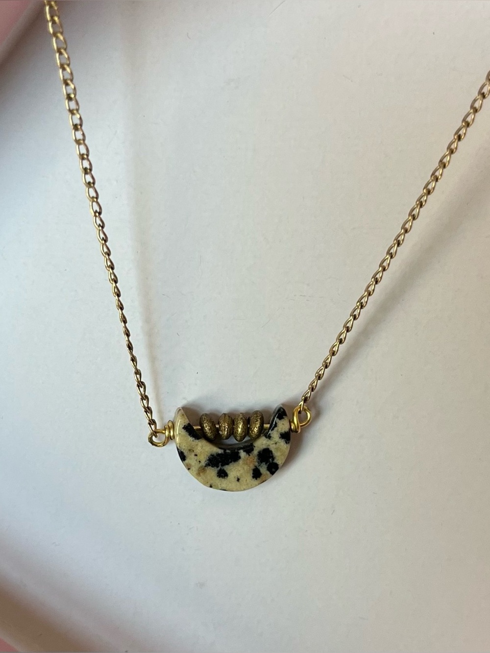 Delicate Gold Chain Necklace with Small Yellow Bee Charm